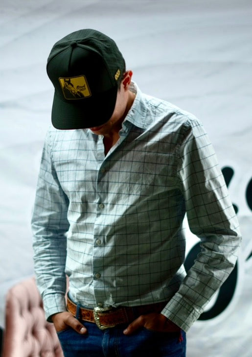 Premium Black with Gold Stud007 Cap