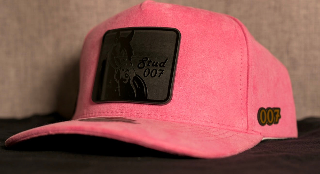 Pink Suede Blacked out Stud007 Emblem