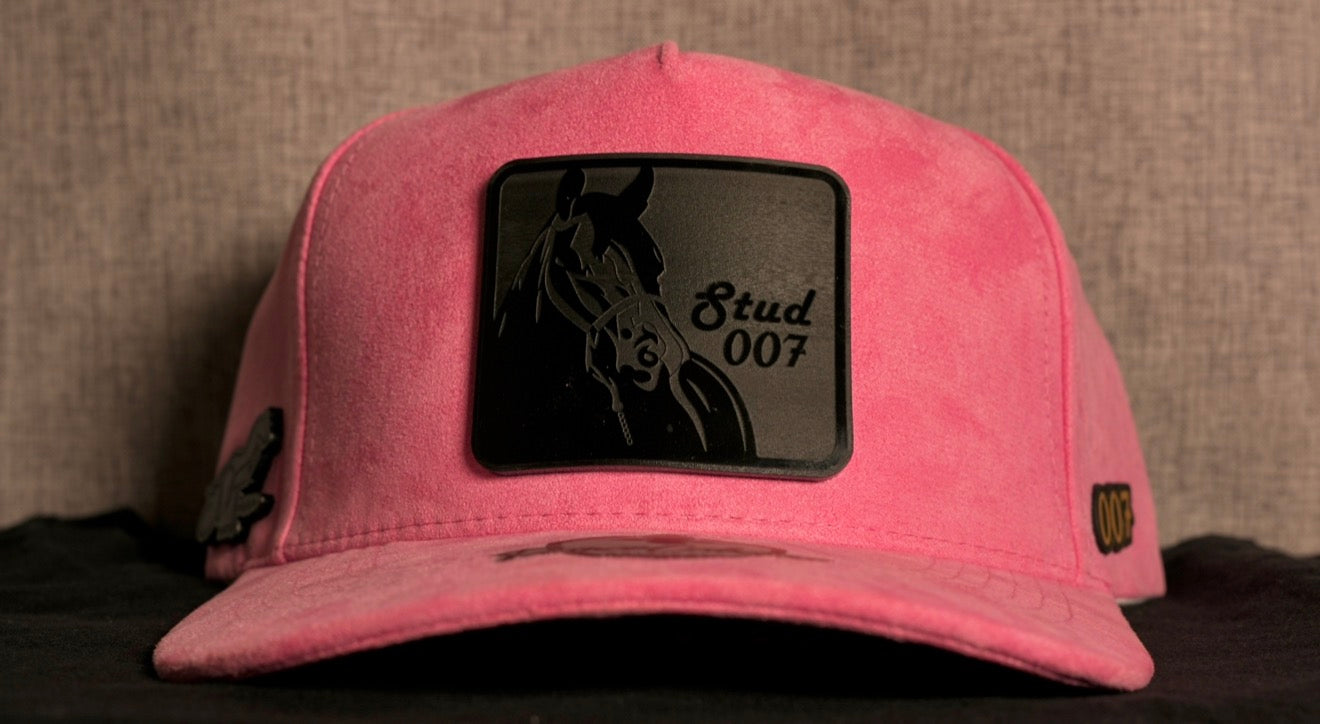 Pink Suede Blacked out Stud007 Emblem
