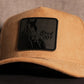 Premium collection Beige suede Stud007 cap with blacked out emblem