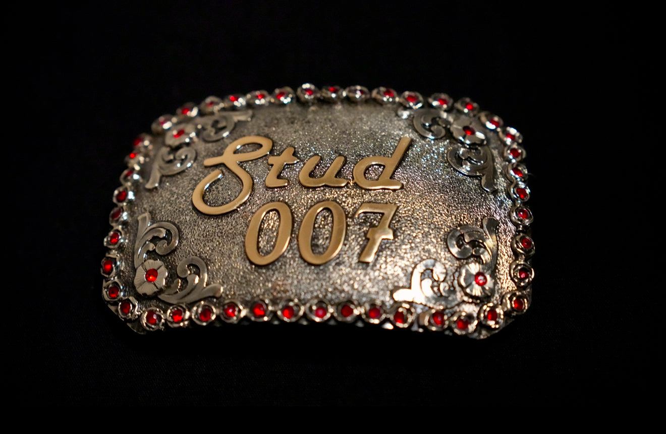 Stud007 Red Ruby Buckle