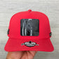 Premium Red Stud007 Cap with blacked out emblem