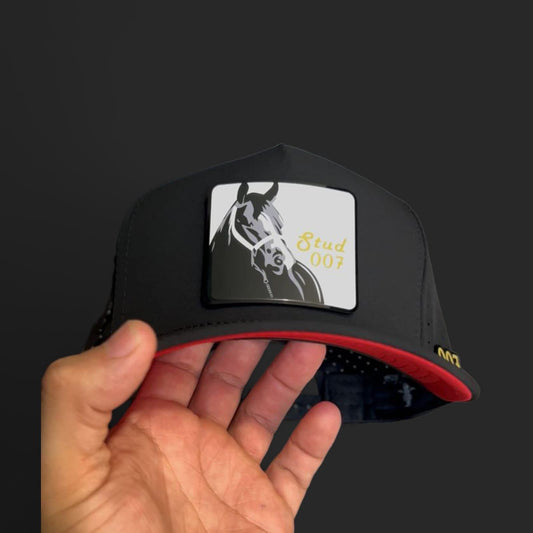 Premium Red Bottom Black Stud007 Cap